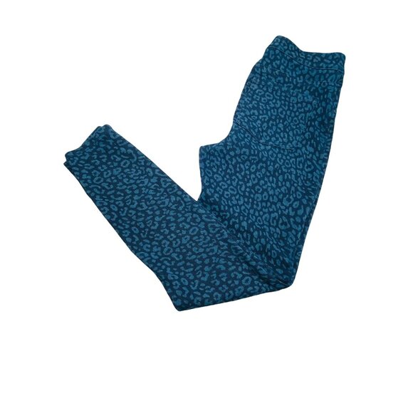 Spanx Leopard Print Legging Pants Blue Size S - Picture 3 of 9